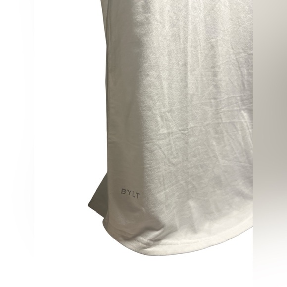 Bylt Drop Cut Short Sleeve V-Neck Tee White Medium - Picture 2 of 5